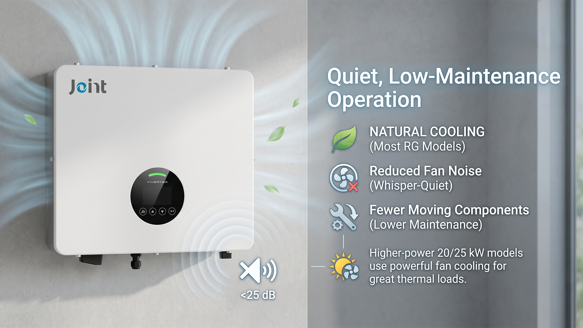 Quiet, Low-Maintenance Operation